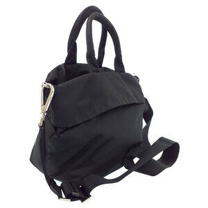 Prada Reversible versatile Bag 2way Tote Logo nylon Black Tessuto Triangle